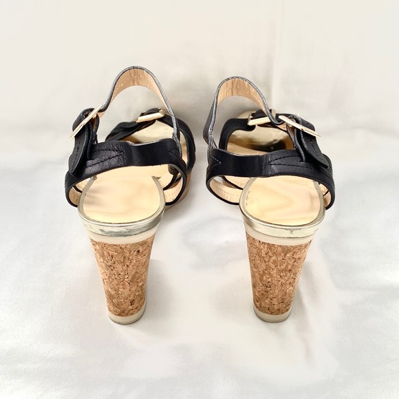 JIMMY CHOO Nemesis Black Leather Buckle Platform Sandal - Picture 15 of 17